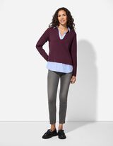 Blouseshirt - Katoenmix - donkerlila