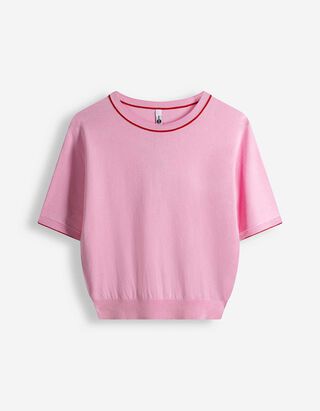 Pullover - Kurze &Auml;rmel - lila