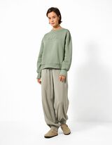 Sweatshirt - Ballon&auml;rmel - Khaki