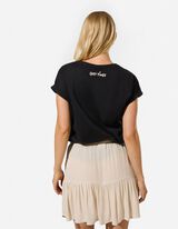T-Shirt - Stickerei - Schwarz