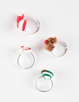 Prsten - 5 u pakovanju - srebrno