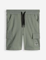 Cargoshorts - Aufgesetze Taschen - Dunkelgr&uuml;n
