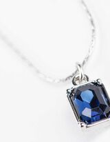 Kette - Ziersteine - silberfarben