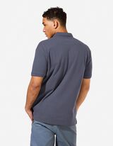 Polo - Unicolore - Bleu fonc&eacute;