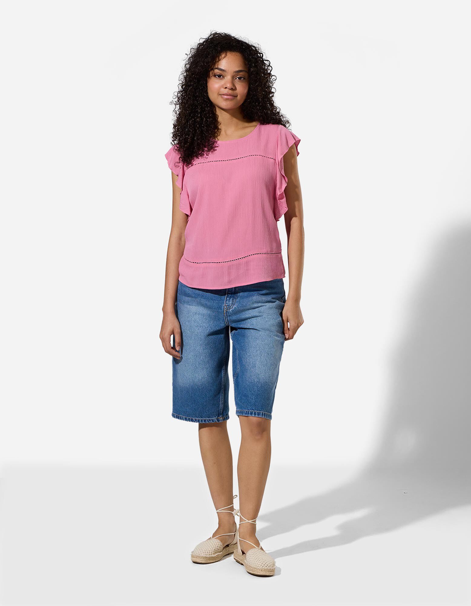Blouseshirt - Viscose - Roze