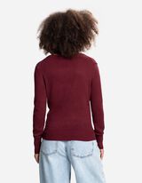 Tričko s dlhými rukávmi - LENZING™ ECOVERO™ - tmavocervena