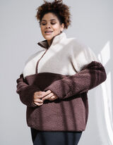 Dukserica sa kapuljačom - Pli&scaron;ano krzno - tamno-braon