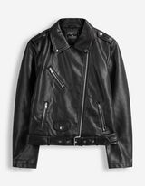 Bikerjacke - Kunstleder - Schwarz