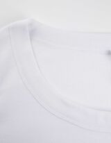 Langarmshirt - Baumwoll-Mix - wei&szlig;