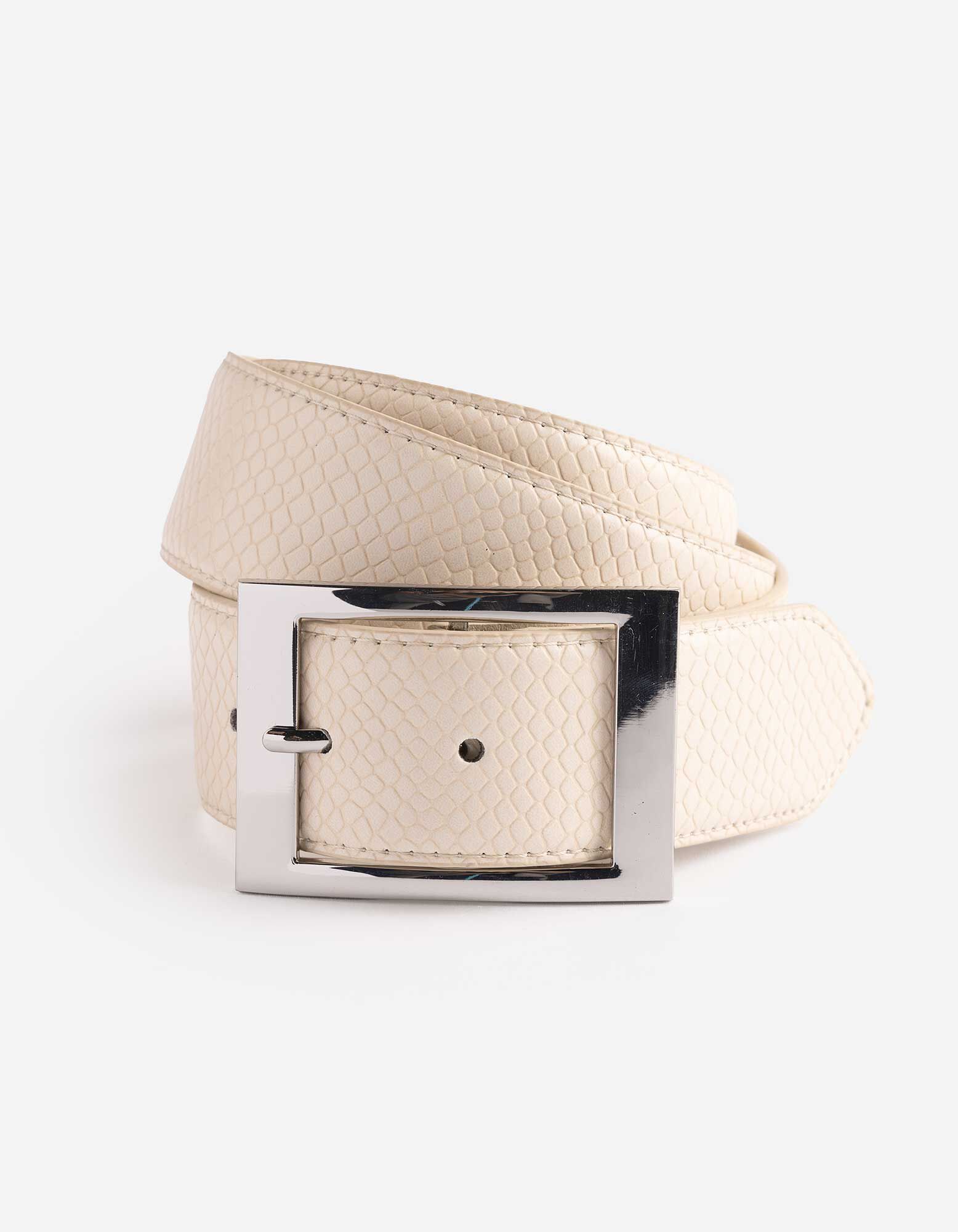 G&uuml;rtel - gemustert - Beige