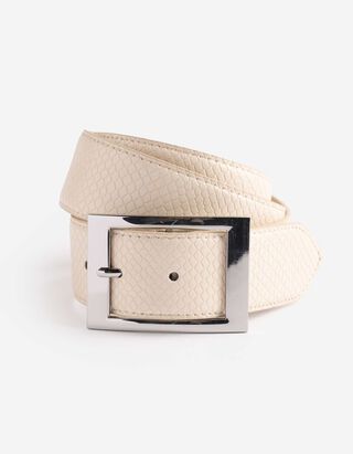 G&uuml;rtel - gemustert - Beige