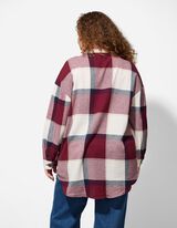 Lang shirt - Overhemd kraag - donkerrood