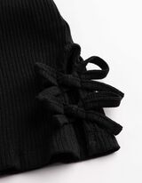 T-Shirt - Schleifenapplikation - schwarz