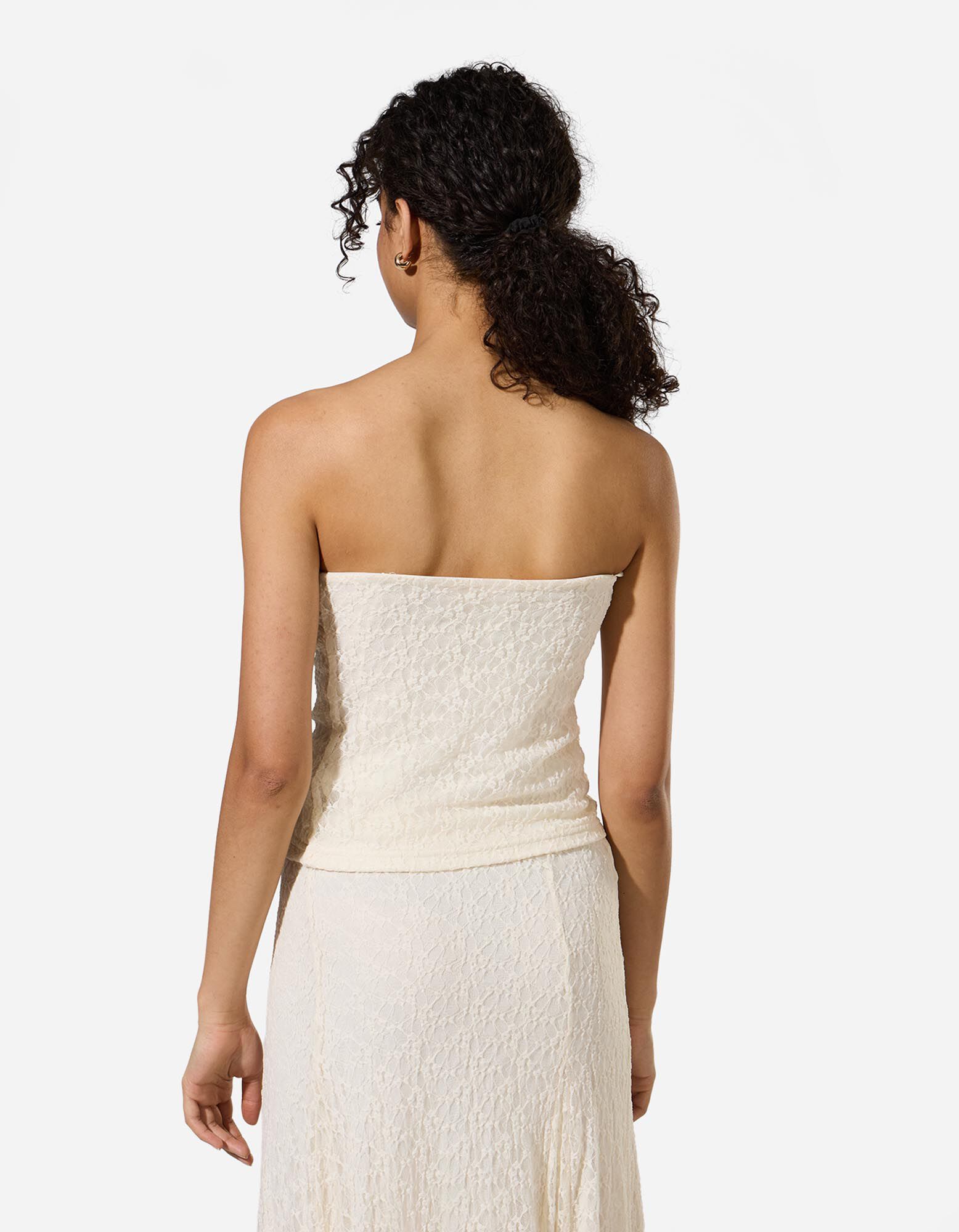 Bandeau-Top - Kant - wit