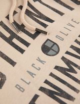 Hoodie - Frontprint - beige