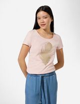 T-Shirt - Glitzerprint - Rosa