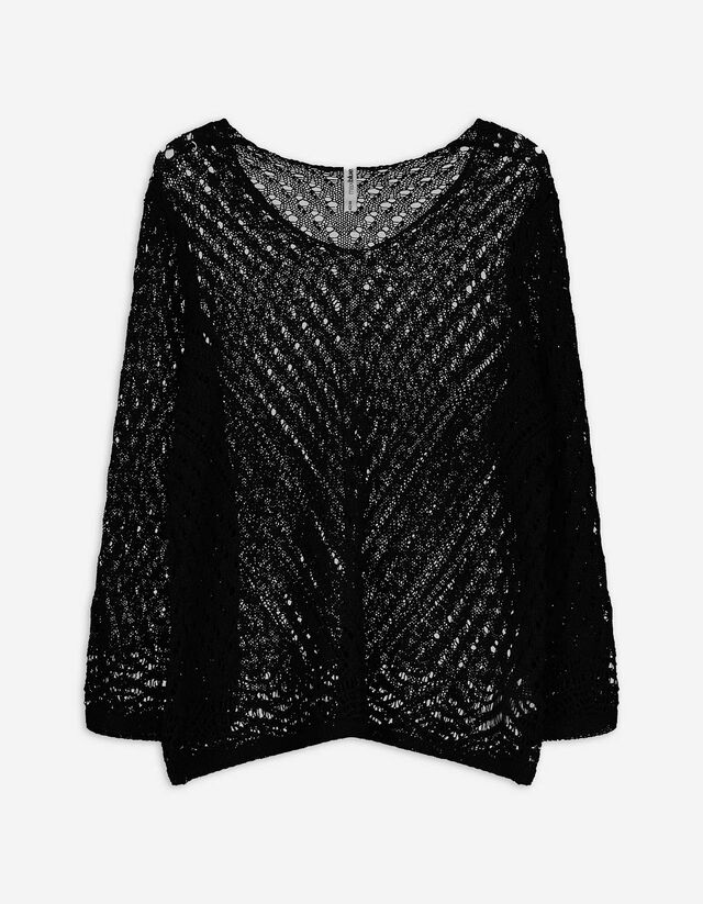 Maglione - Scollo a V - nero