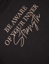 Majica kratkih rukava - Svjetlucavi print - crna