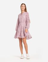 sukienka koszulowa - Szyfon - lila