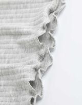 T-shirt - falisty brzeg - jasny szary