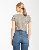 Majica kratkih rukava - Šareni print - tamno-zelena