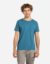 Majica kratek rokav - Prsni žep - turkizna