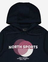 Dukserica sa kapuljačom - Prednji otisak - tamno-plava