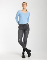 koszulka z długim rękawem - okrągły dekolt - jasny niebieski