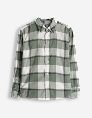 Chemise - Motif &agrave; carreaux - blanc