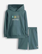 Sweater en broek set - Sweatstof - blauw