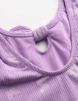 Maillot de bain - N&oelig;ud appliqu&eacute; - Lilas