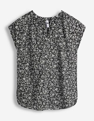 Blusenshirt - Allover-Print - schwarz