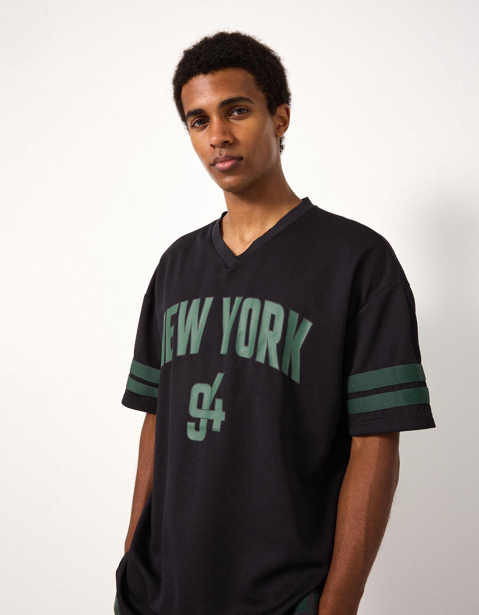 T-Shirt - Mesh - Schwarz