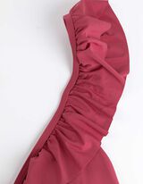 Bikiinitopp - volangid - tumepunane