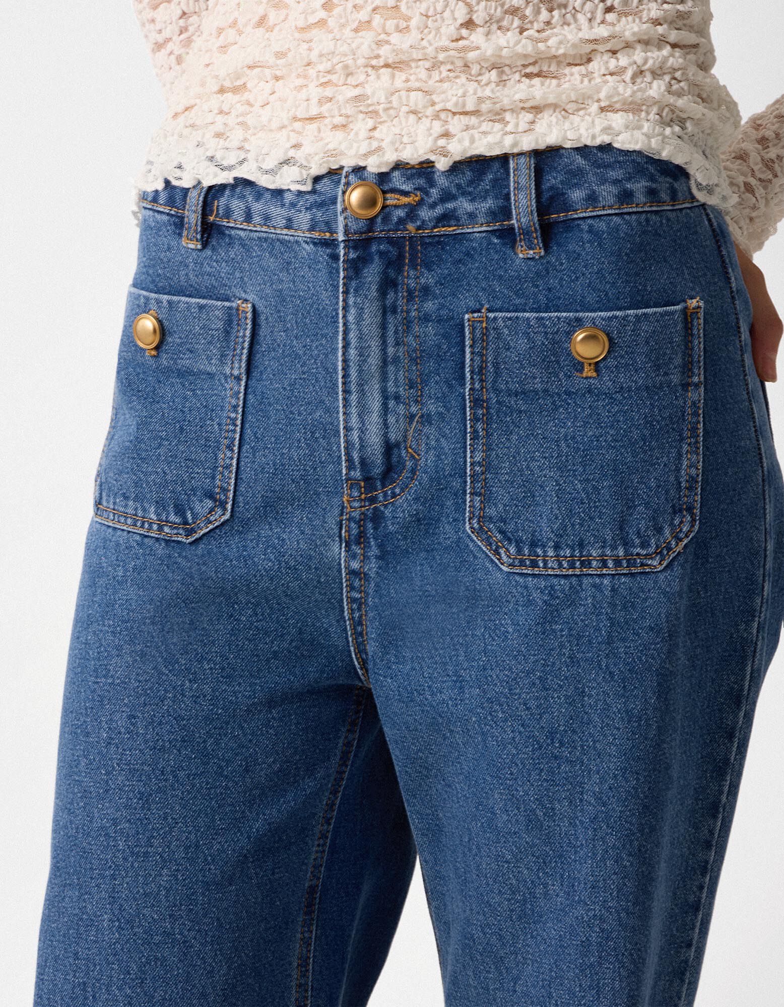 Jeans - Wide Fit - blau