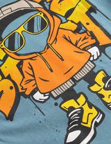 T-shirt - Impression avant - Bleu