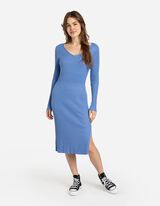 Pletena haljina - LENZING™ ECOVERO™ - plava