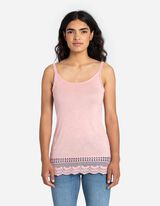 Ujjatlan felső - Azs&uacute;rrmint&aacute;s - rozsaszin