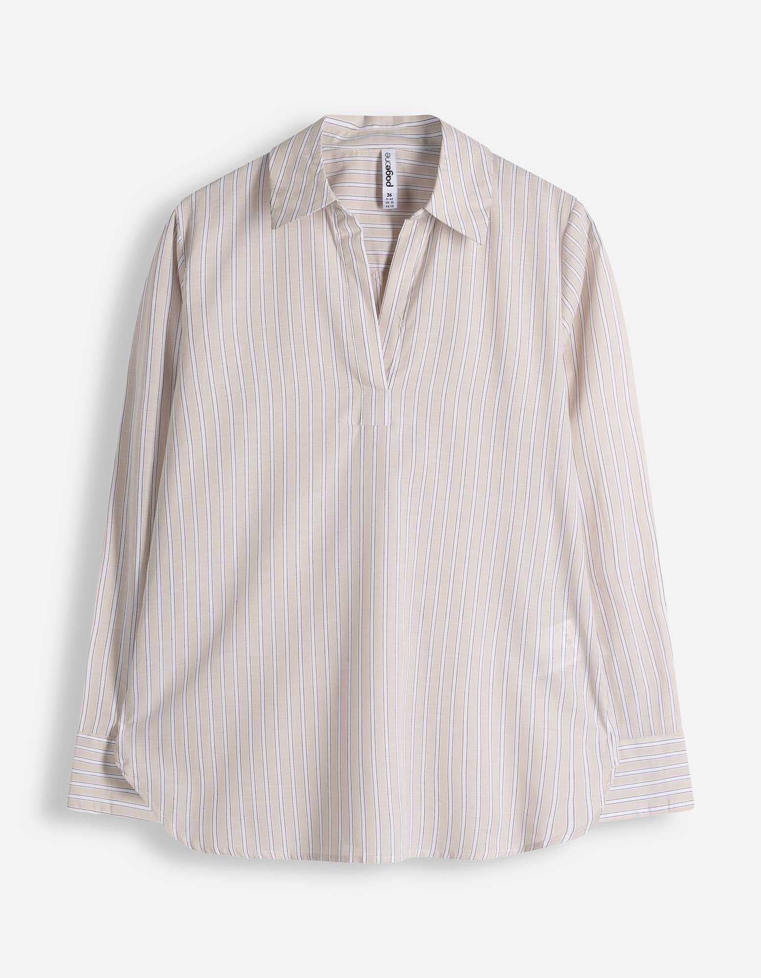 Tunika - Streifen - beige