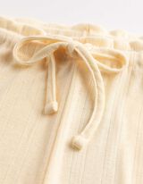 Pyjamahose - Pointelle - hellgelb