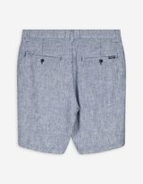 Chinoshorts - Leinen-Mix - dunkelblau