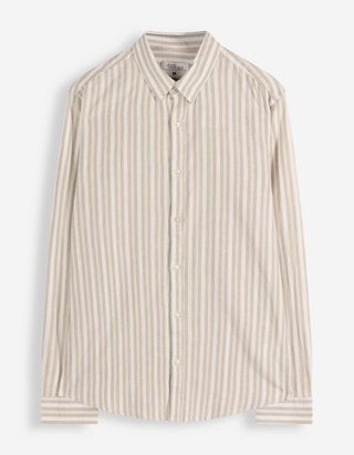 Chemise - Lin m&eacute;lang&eacute; - blanc