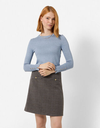 Strickpullover - blau