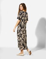 Kleid - Allover-Print - schwarz