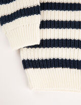 Pul&oacute;ver - Gombol&oacute;p&aacute;ntos - feher