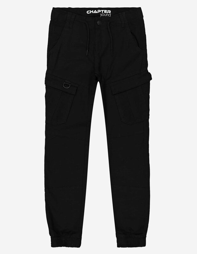 Cargo nohavice - Regular Fit - cierna