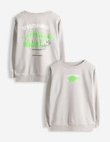 Sweatshirt - R&uuml;ckenprint - hellgrau