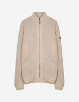 Sweatvest - Opstaande kraag - beige