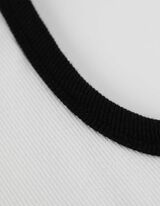 Majica na bretele - rebrasti materijal - bela