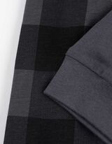 Felsőből és nadrágból álló pizsama szett - Dzsörzé - sötétszürke